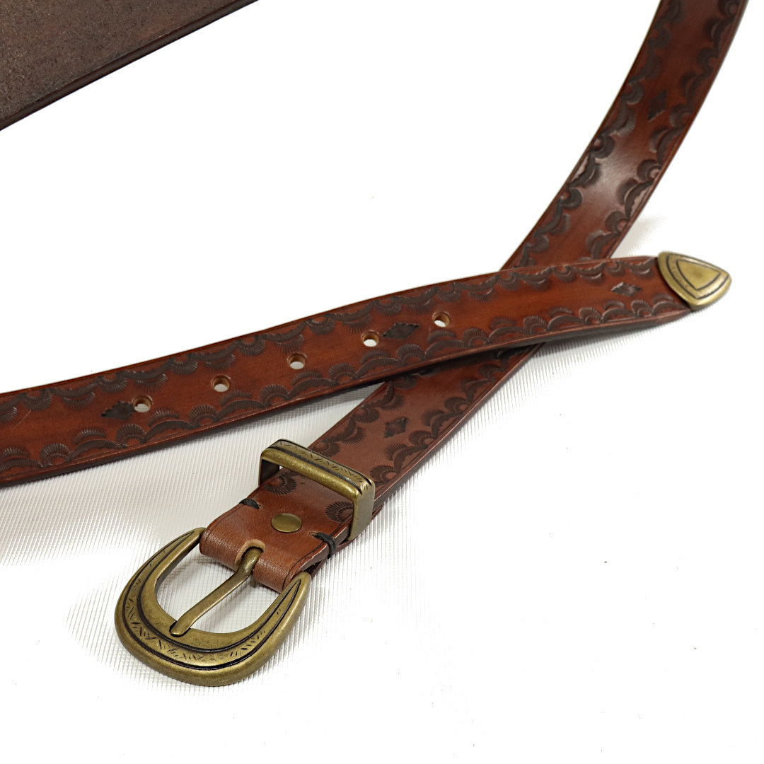 Cintura in Groppone di Toro 3cm - Marrone - immagine 2