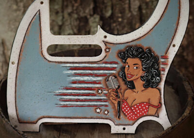 Battipenna in cuoio lavorato per telecaster