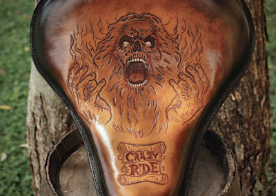 Sella harley davidson in cuoio