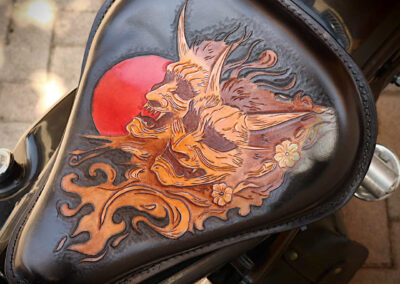 Sella Harley Davidson in cuoio personalizzata